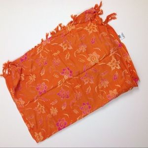 NWOT Hand Creation Orange Scarf or Sarong